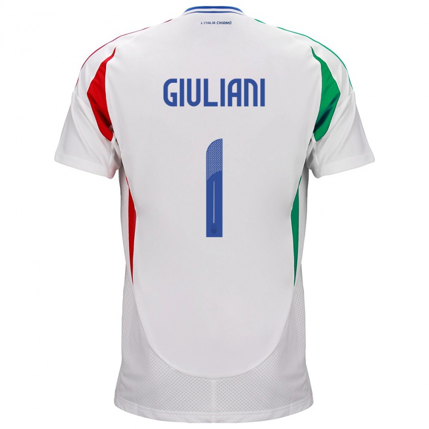 Niño Camiseta Italia Laura Giuliani #1 Blanco 2ª Equipación 24-26 La Camisa Argentina