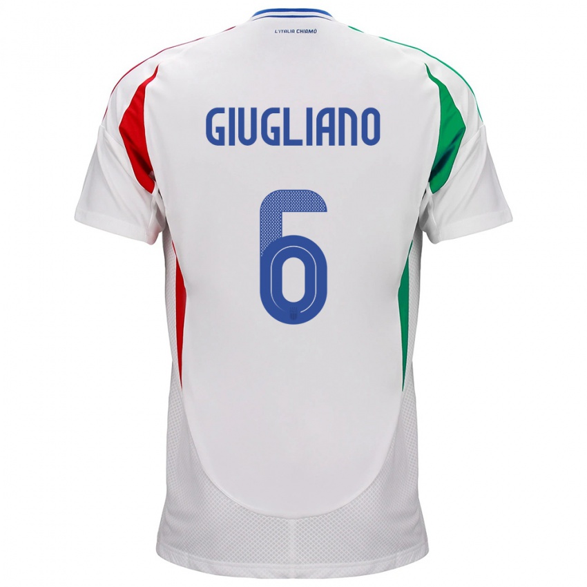 Niño Camiseta Italia Manuela Giugliano #6 Blanco 2ª Equipación 24-26 La Camisa Argentina