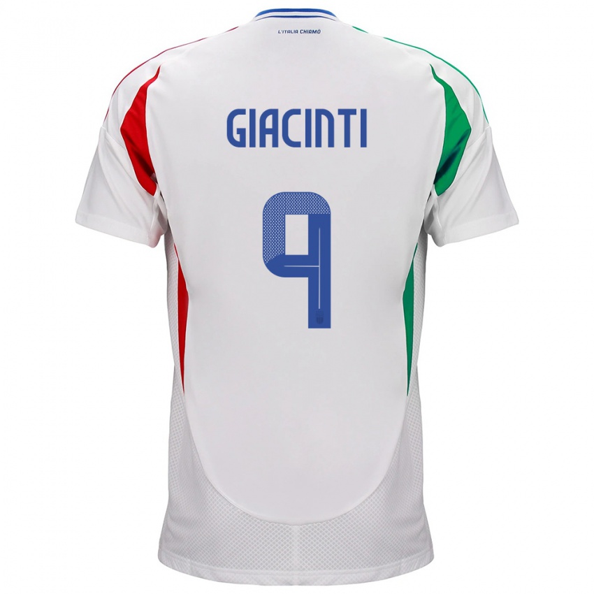 Niño Camiseta Italia Valentina Giacinti #9 Blanco 2ª Equipación 24-26 La Camisa Argentina