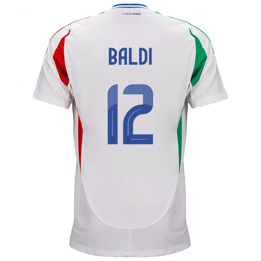 Niño Camiseta Italia Rachele Baldi #12 Blanco 2ª Equipación 24-26 La Camisa Argentina