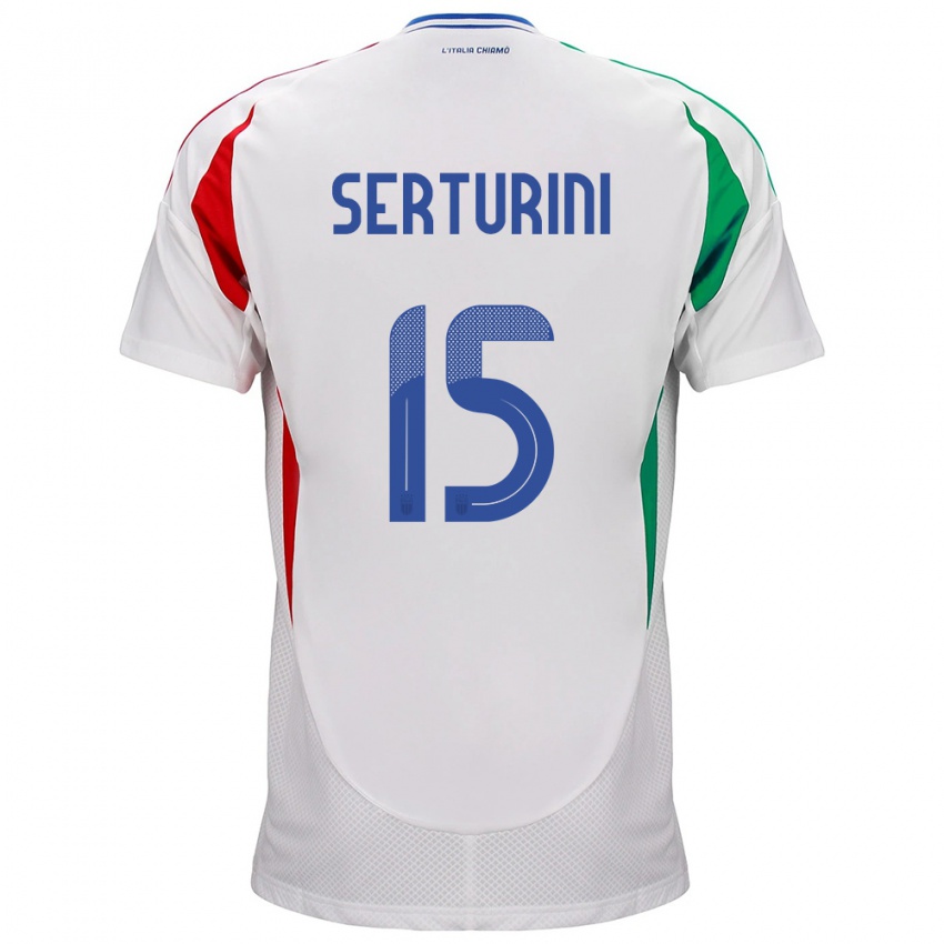 Niño Camiseta Italia Annamaria Serturini #15 Blanco 2ª Equipación 24-26 La Camisa Argentina