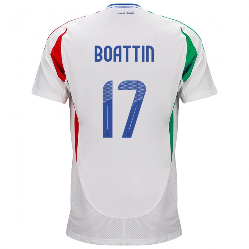 Niño Camiseta Italia Lisa Boattin #17 Blanco 2ª Equipación 24-26 La Camisa Argentina