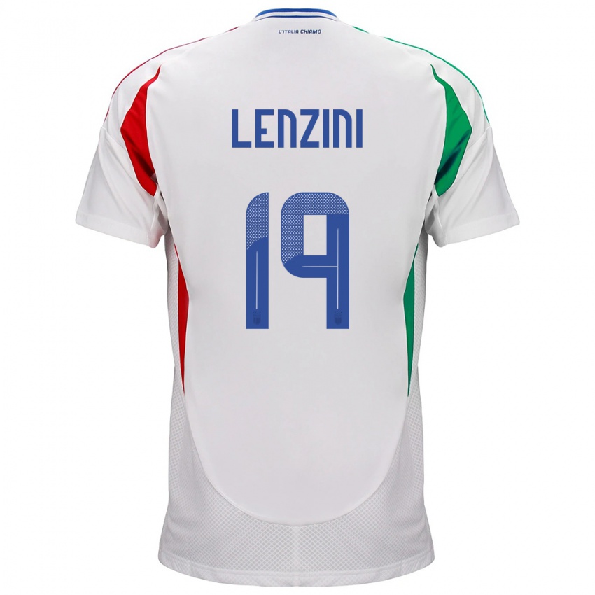 Niño Camiseta Italia Martina Lenzini #19 Blanco 2ª Equipación 24-26 La Camisa Argentina