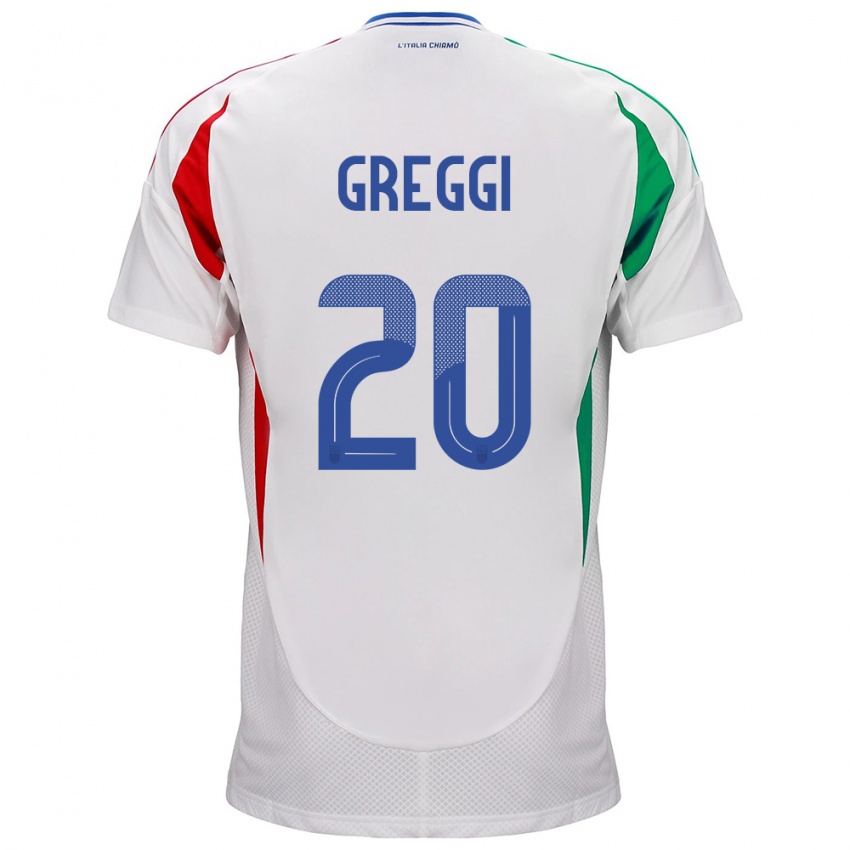 Niño Camiseta Italia Giada Greggi #20 Blanco 2ª Equipación 24-26 La Camisa Argentina