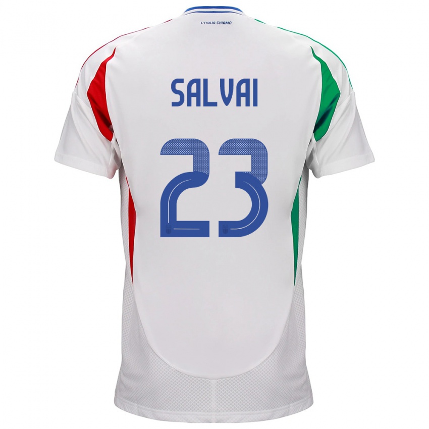 Niño Camiseta Italia Cecilia Salvai #23 Blanco 2ª Equipación 24-26 La Camisa Argentina