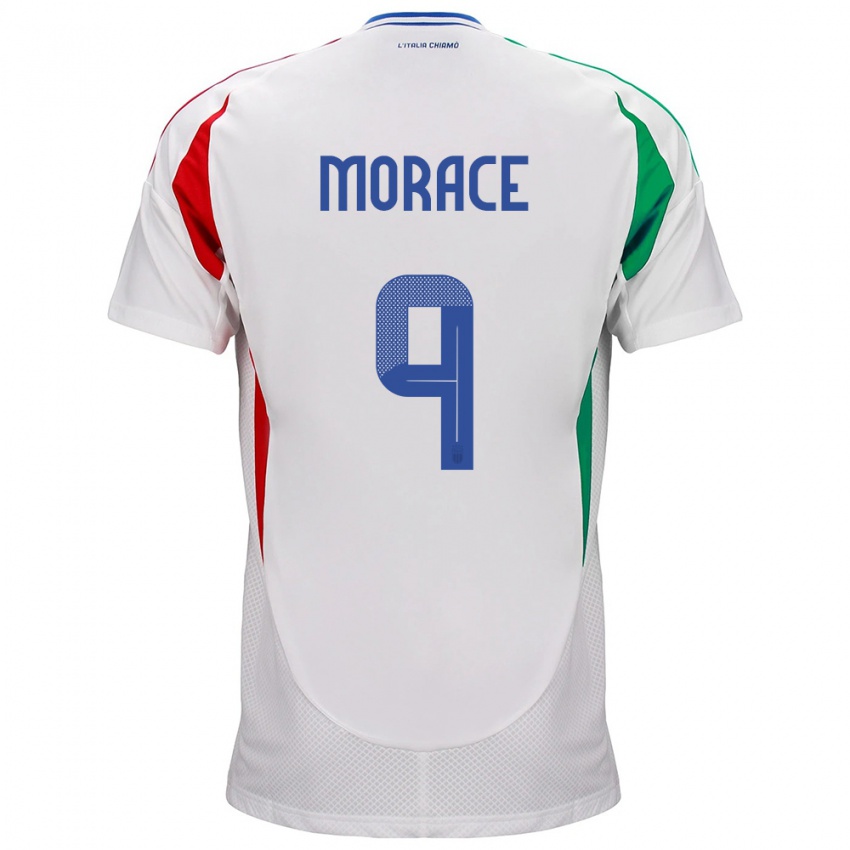 Niño Camiseta Italia Carolina Morace #9 Blanco 2ª Equipación 24-26 La Camisa Argentina