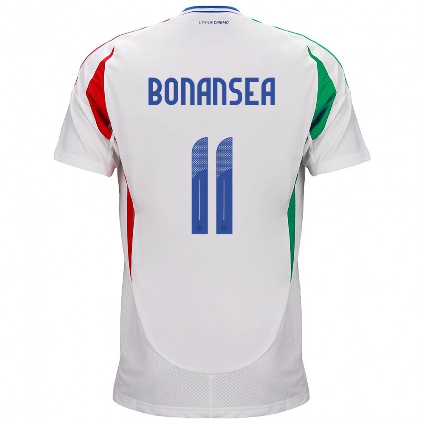 Niño Camiseta Italia Barbara Bonansea #11 Blanco 2ª Equipación 24-26 La Camisa Argentina