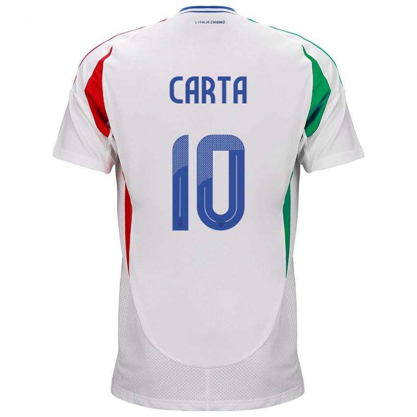 Niño Camiseta Italia Antonella Carta #10 Blanco 2ª Equipación 24-26 La Camisa Argentina