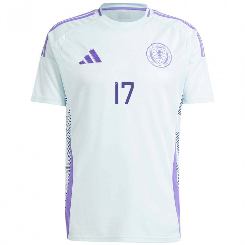 Niño Camiseta Escocia Jacob Macintyre #17 Azul Menta Claro 2ª Equipación 24-26 La Camisa Argentina