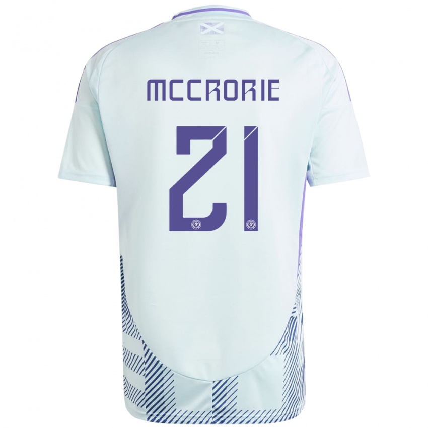 Niño Camiseta Escocia Robby Mccrorie #21 Azul Menta Claro 2ª Equipación 24-26 La Camisa Argentina