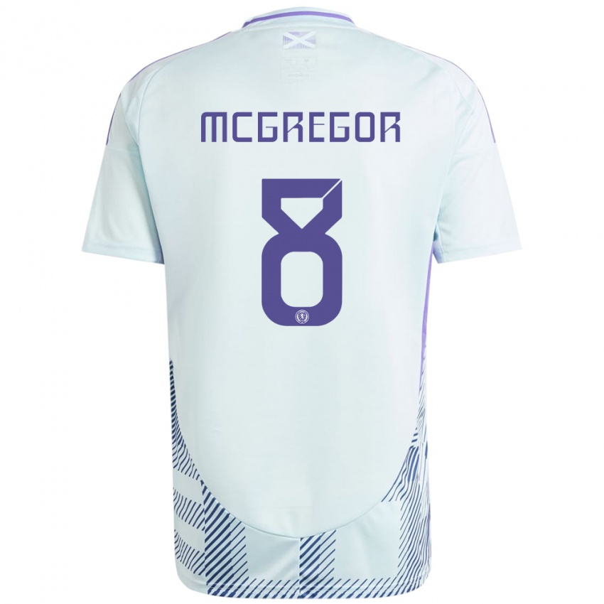 Niño Camiseta Escocia Callum Mcgregor #8 Azul Menta Claro 2ª Equipación 24-26 La Camisa Argentina