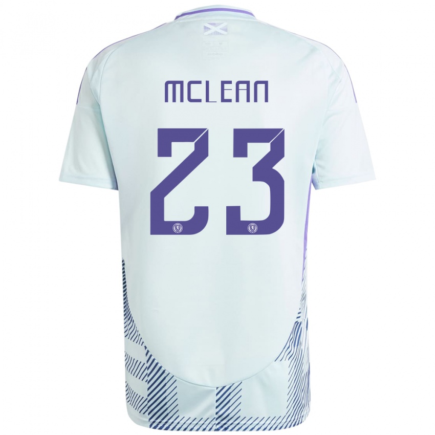 Niño Camiseta Escocia Kenny Mclean #23 Azul Menta Claro 2ª Equipación 24-26 La Camisa Argentina