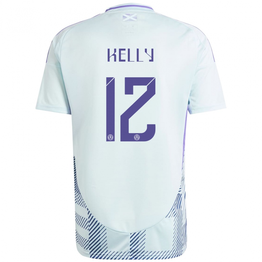 Niño Camiseta Escocia Liam Kelly #12 Azul Menta Claro 2ª Equipación 24-26 La Camisa Argentina