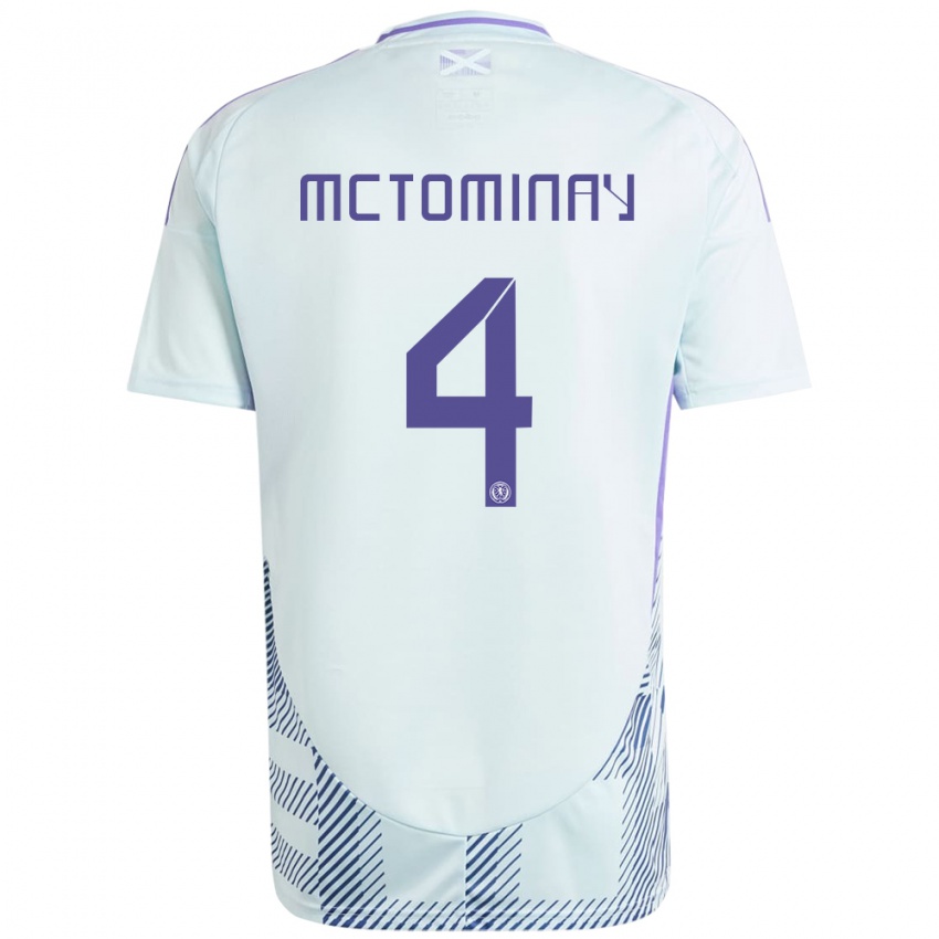 Niño Camiseta Escocia Scott Mctominay #4 Azul Menta Claro 2ª Equipación 24-26 La Camisa Argentina