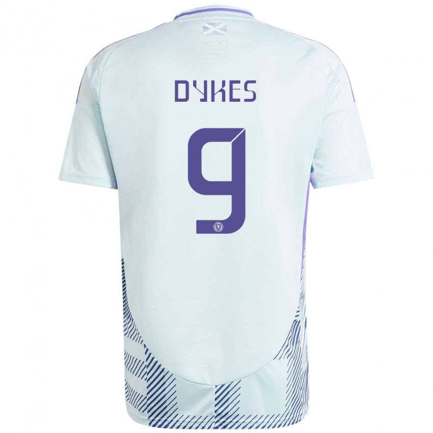 Niño Camiseta Escocia Lyndon Dykes #9 Azul Menta Claro 2ª Equipación 24-26 La Camisa Argentina