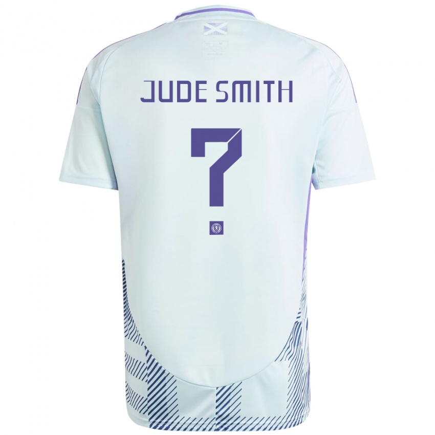 Niño Camiseta Escocia Jude Smith #0 Azul Menta Claro 2ª Equipación 24-26 La Camisa Argentina