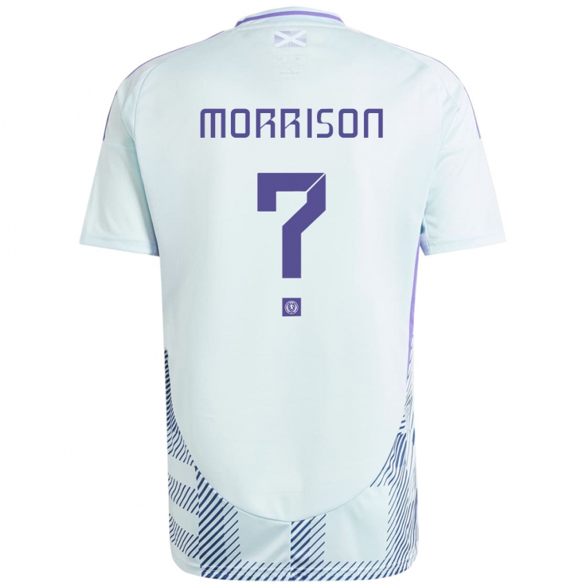 Niño Camiseta Escocia Liam Morrison #0 Azul Menta Claro 2ª Equipación 24-26 La Camisa Argentina