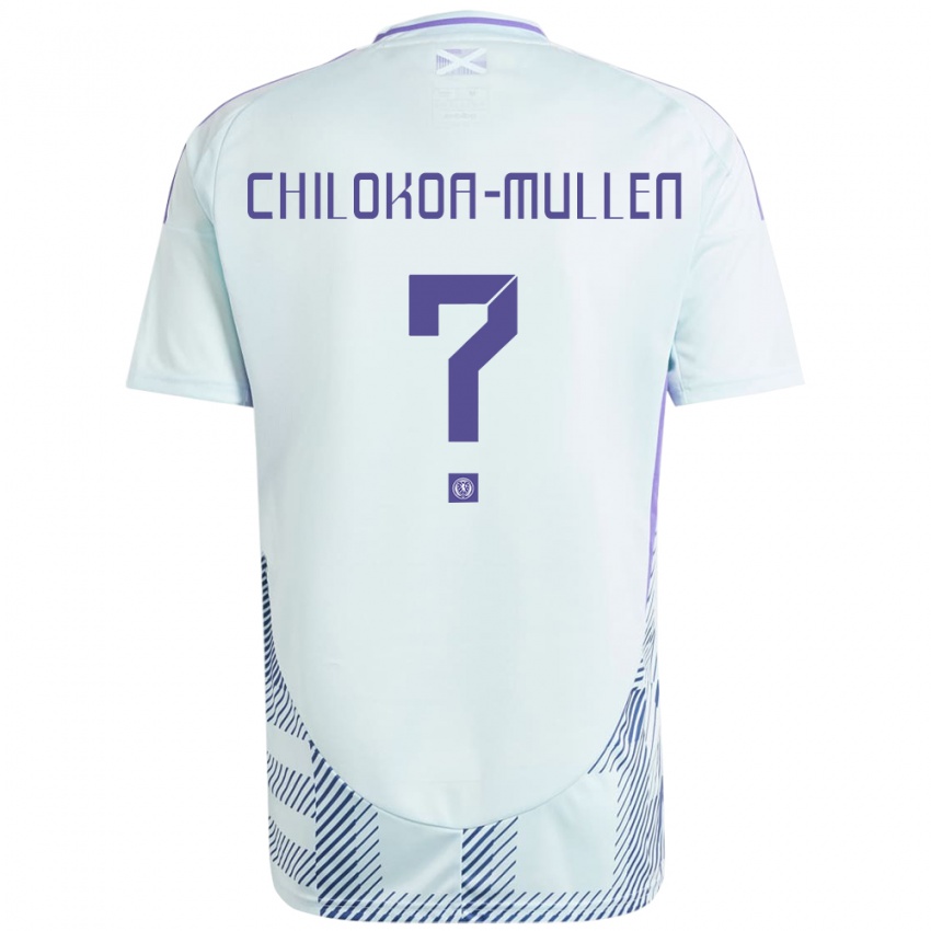 Niño Camiseta Escocia Jeremiah Chilokoa-Mullen #0 Azul Menta Claro 2ª Equipación 24-26 La Camisa Argentina