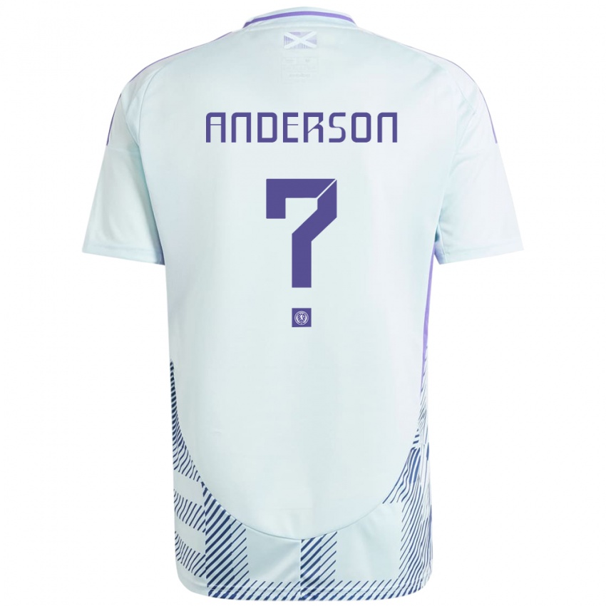 Niño Camiseta Escocia Matthew Anderson #0 Azul Menta Claro 2ª Equipación 24-26 La Camisa Argentina