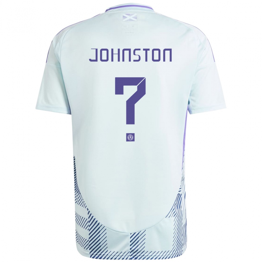 Niño Camiseta Escocia Max Johnston #0 Azul Menta Claro 2ª Equipación 24-26 La Camisa Argentina