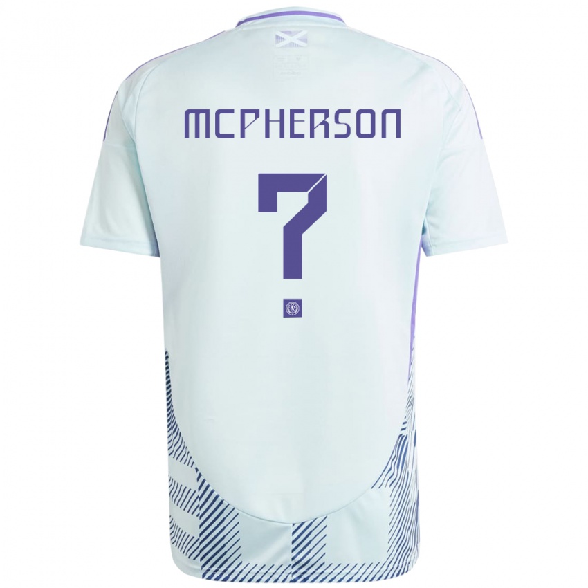 Niño Camiseta Escocia Ben Mcpherson #0 Azul Menta Claro 2ª Equipación 24-26 La Camisa Argentina