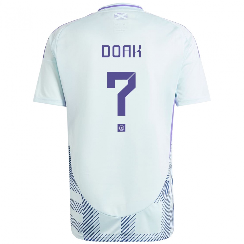 Niño Camiseta Escocia Ben Doak #0 Azul Menta Claro 2ª Equipación 24-26 La Camisa Argentina