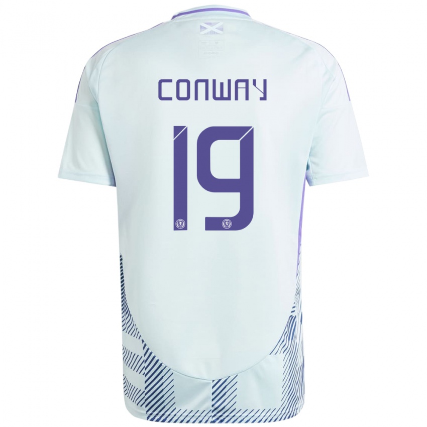 Niño Camiseta Escocia Tommy Conway #19 Azul Menta Claro 2ª Equipación 24-26 La Camisa Argentina