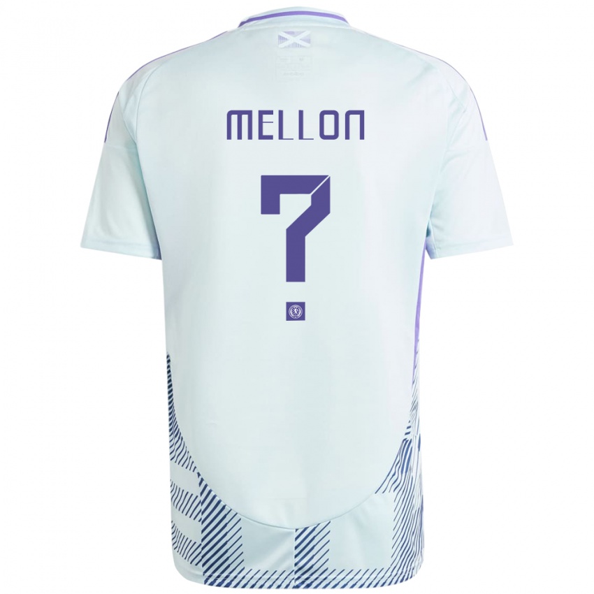 Niño Camiseta Escocia Michael Mellon #0 Azul Menta Claro 2ª Equipación 24-26 La Camisa Argentina