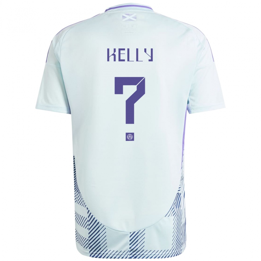 Niño Camiseta Escocia Daniel Kelly #0 Azul Menta Claro 2ª Equipación 24-26 La Camisa Argentina