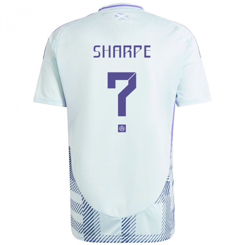 Niño Camiseta Escocia Malachi Sharpe #0 Azul Menta Claro 2ª Equipación 24-26 La Camisa Argentina