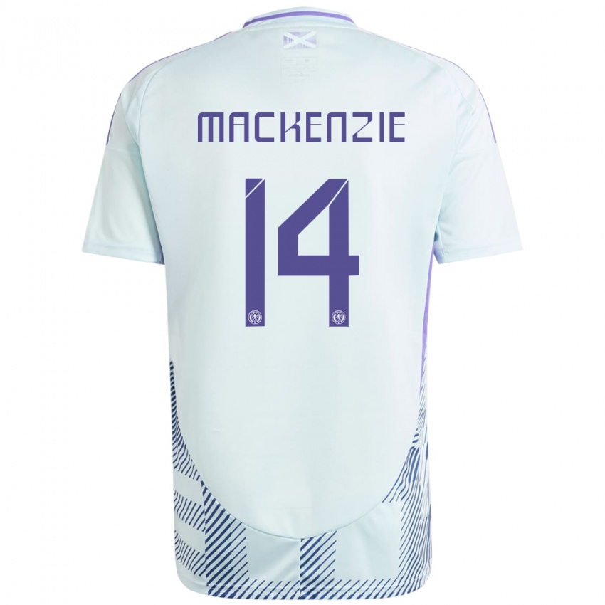 Niño Camiseta Escocia Magnus Mackenzie #14 Azul Menta Claro 2ª Equipación 24-26 La Camisa Argentina