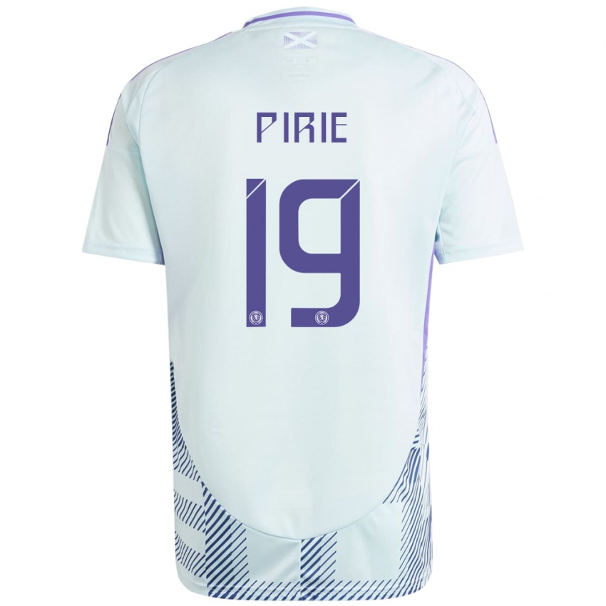 Niño Camiseta Escocia Lewis Pirie #19 Azul Menta Claro 2ª Equipación 24-26 La Camisa Argentina