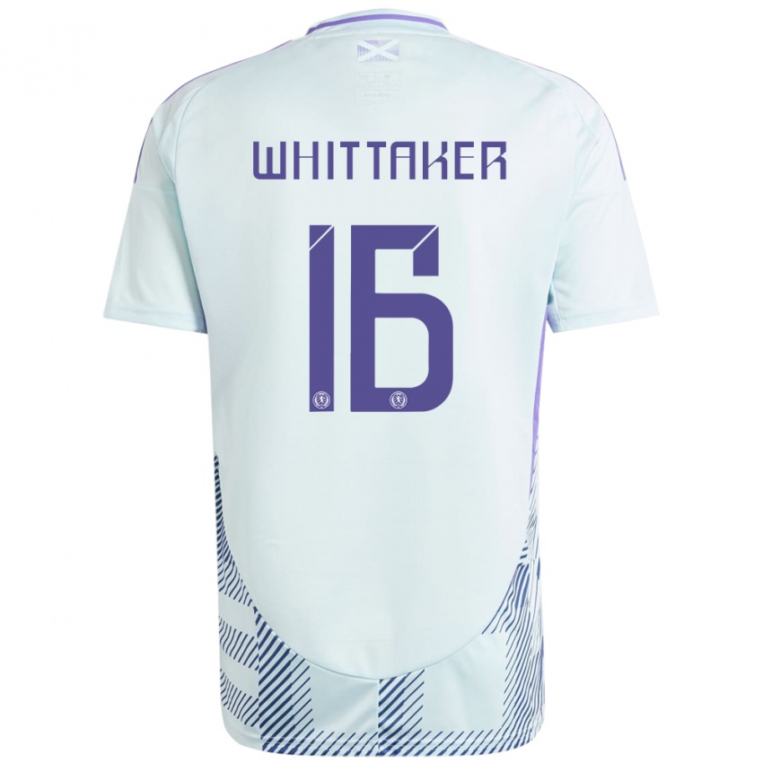 Niño Camiseta Escocia Rory Whittaker #16 Azul Menta Claro 2ª Equipación 24-26 La Camisa Argentina