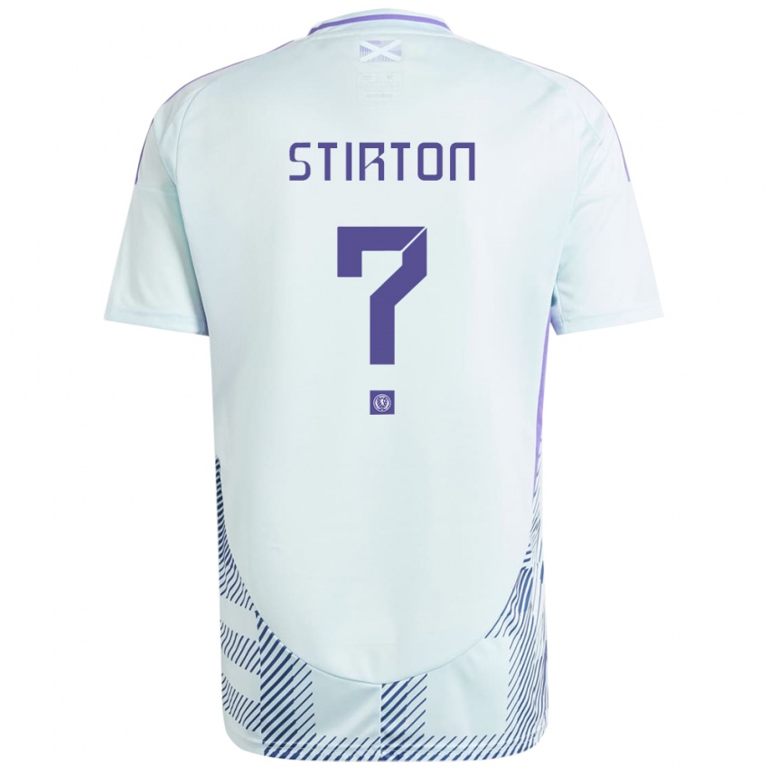 Niño Camiseta Escocia Owen Stirton #0 Azul Menta Claro 2ª Equipación 24-26 La Camisa Argentina