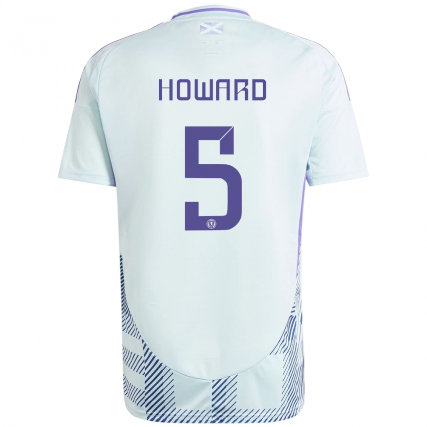 Niño Camiseta Escocia Sophie Howard #5 Azul Menta Claro 2ª Equipación 24-26 La Camisa Argentina