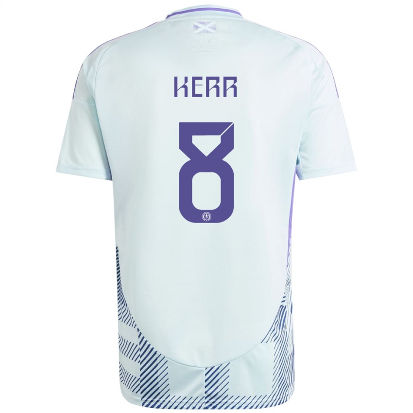 Niño Camiseta Escocia Samantha Kerr #8 Azul Menta Claro 2ª Equipación 24-26 La Camisa Argentina