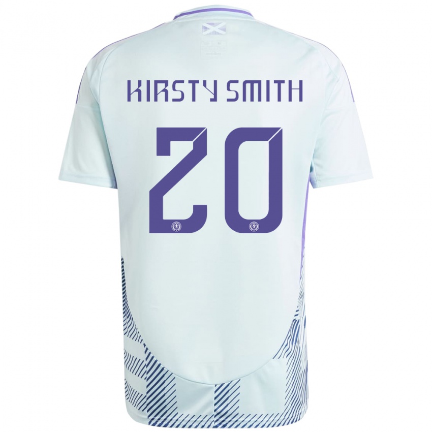 Niño Camiseta Escocia Kirsty Smith #20 Azul Menta Claro 2ª Equipación 24-26 La Camisa Argentina