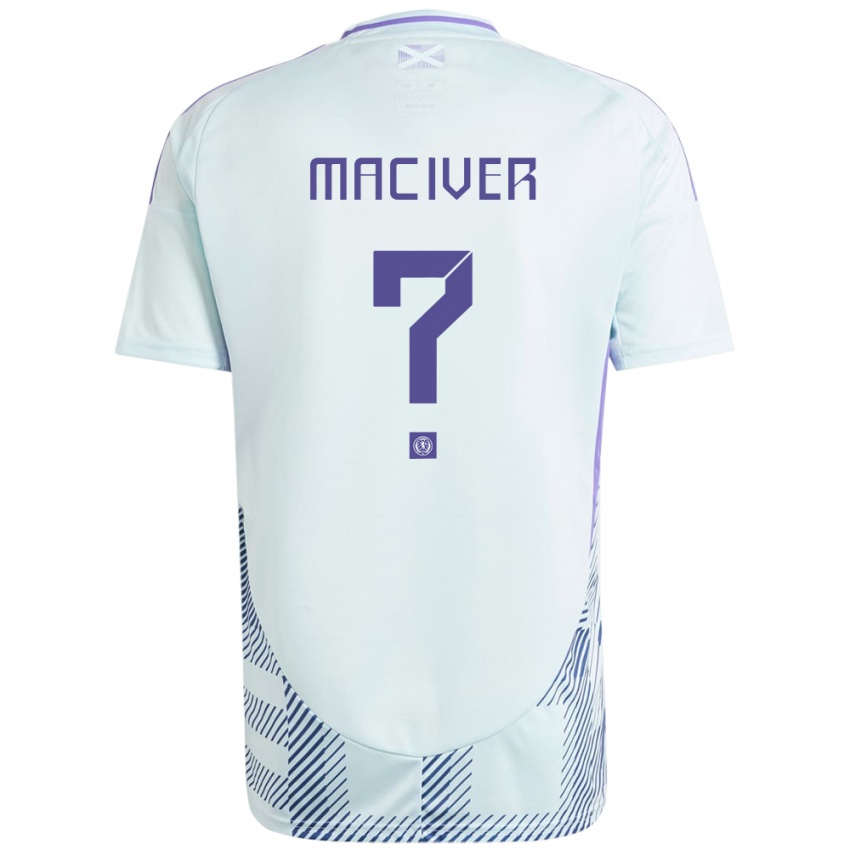 Niño Camiseta Escocia Sandy Maciver #0 Azul Menta Claro 2ª Equipación 24-26 La Camisa Argentina