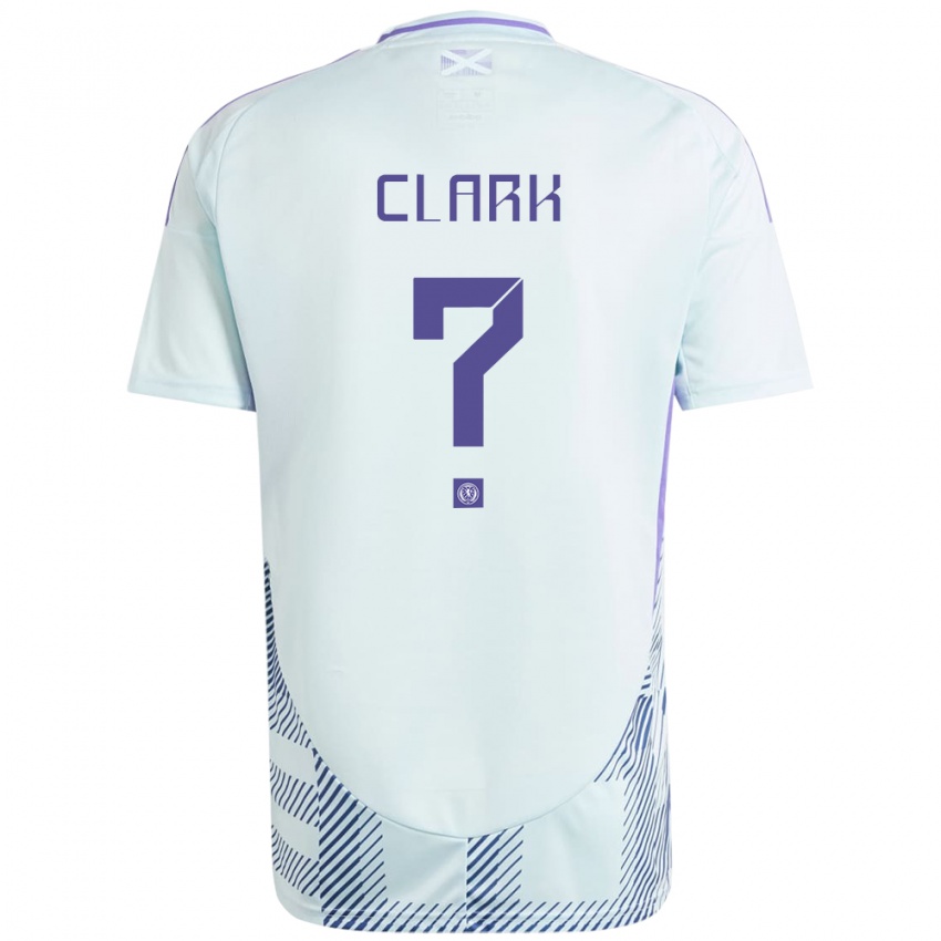 Niño Camiseta Escocia Kelly Clark #0 Azul Menta Claro 2ª Equipación 24-26 La Camisa Argentina