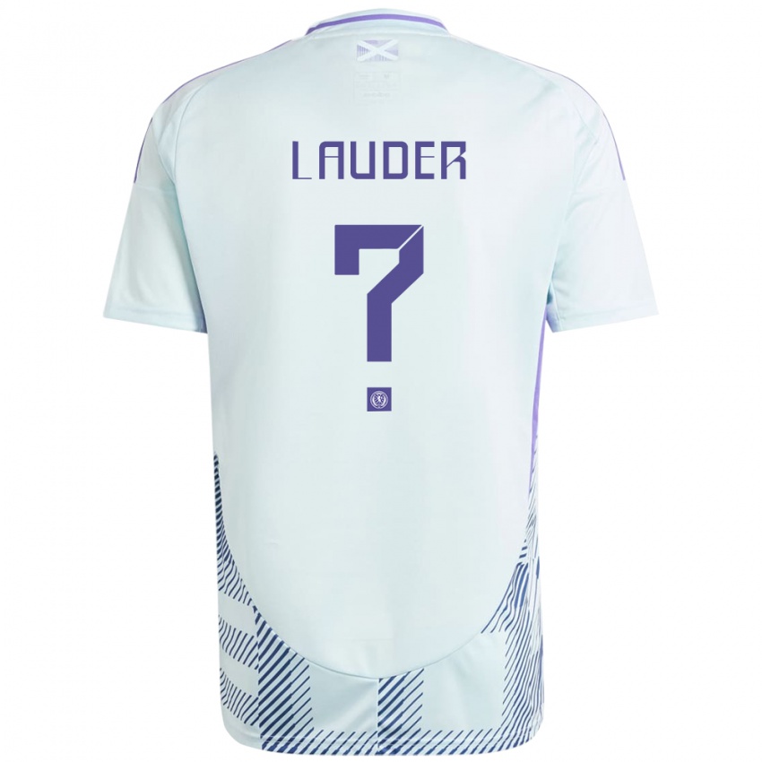 Niño Camiseta Escocia Hayley Lauder #0 Azul Menta Claro 2ª Equipación 24-26 La Camisa Argentina