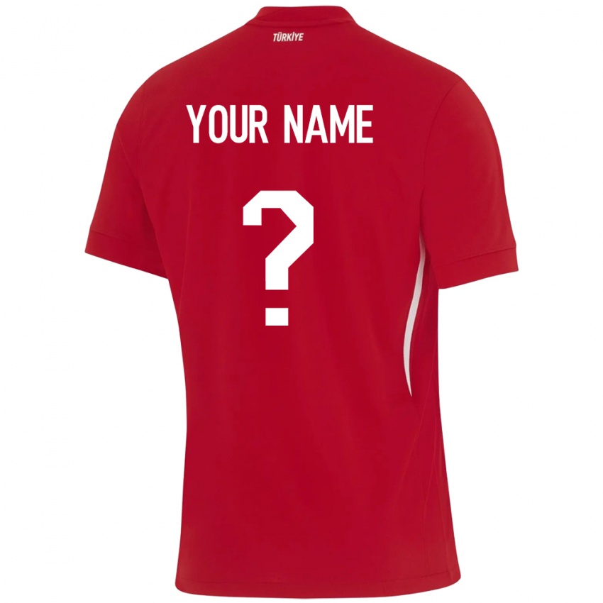 Niño Camiseta Turquía Su Nombre #0 Rojo 2ª Equipación 24-26 La Camisa Argentina
