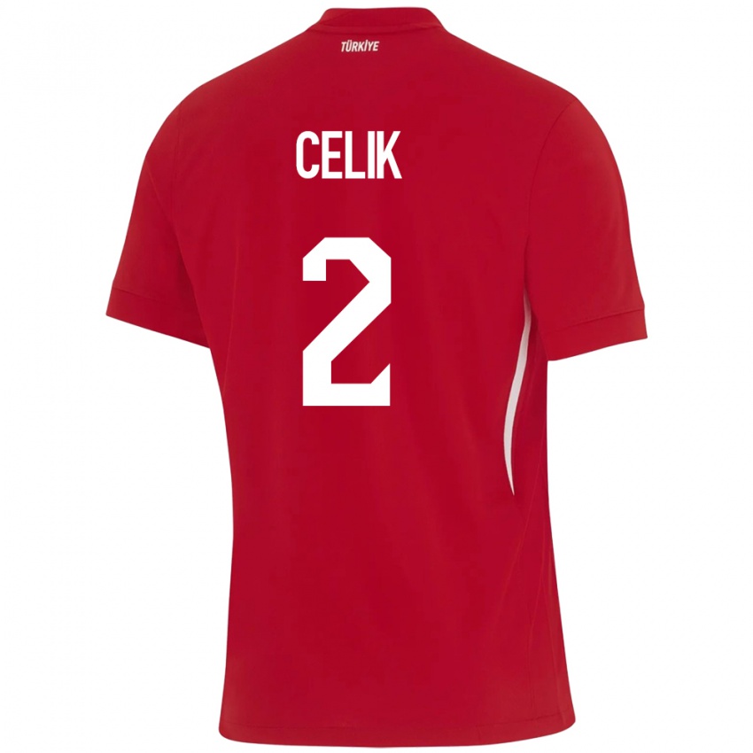 Niño Camiseta Turquía Zeki Çelik #2 Rojo 2ª Equipación 24-26 La Camisa Argentina
