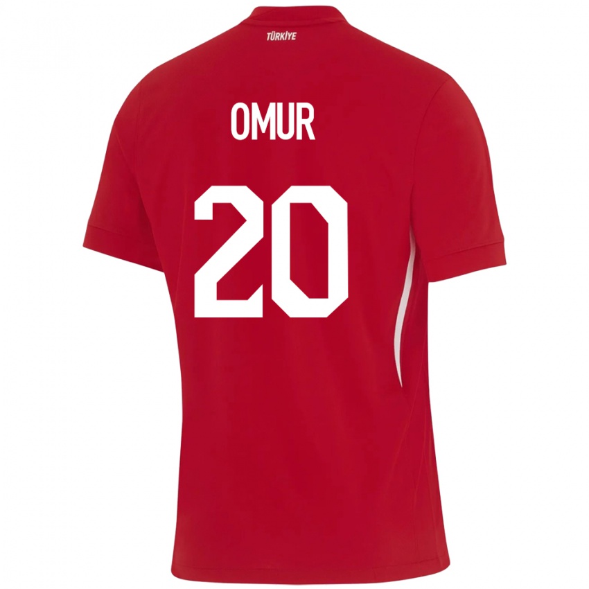 Niño Camiseta Turquía Abdülkadir Ömür #20 Rojo 2ª Equipación 24-26 La Camisa Argentina