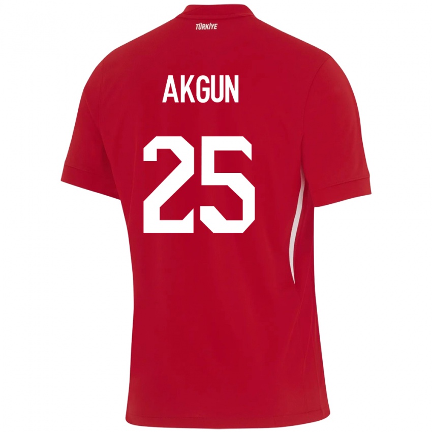 Niño Camiseta Turquía Yunus Akgün #25 Rojo 2ª Equipación 24-26 La Camisa Argentina