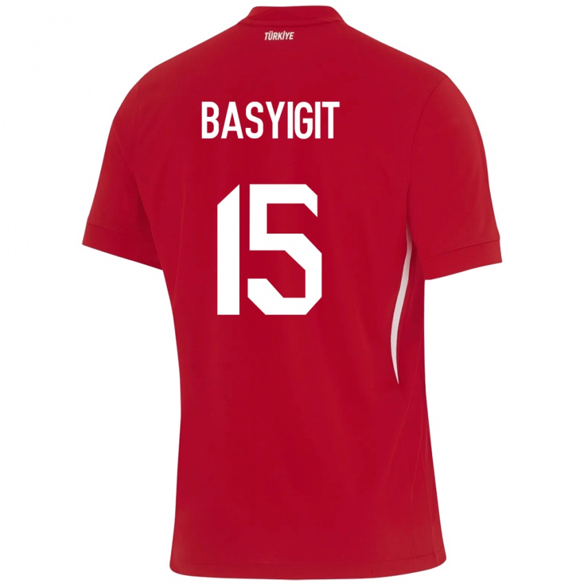 Niño Camiseta Turquía Emirhan Başyiğit #15 Rojo 2ª Equipación 24-26 La Camisa Argentina