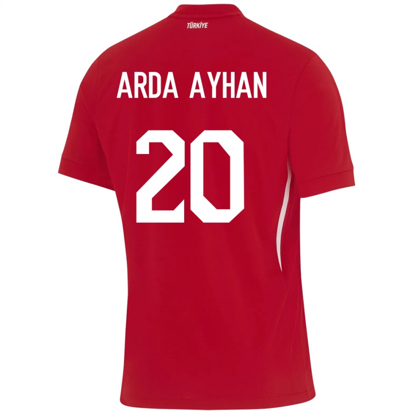 Niño Camiseta Turquía Murat Arda Ayhan #20 Rojo 2ª Equipación 24-26 La Camisa Argentina