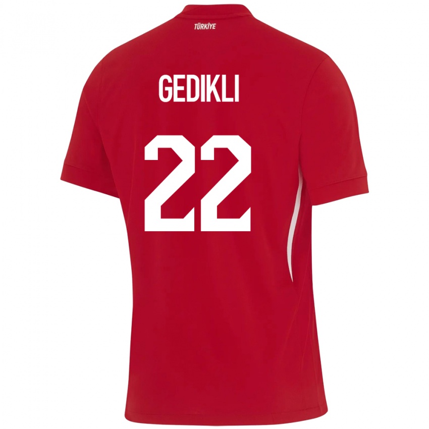 Niño Camiseta Turquía Berkant Gedikli #22 Rojo 2ª Equipación 24-26 La Camisa Argentina