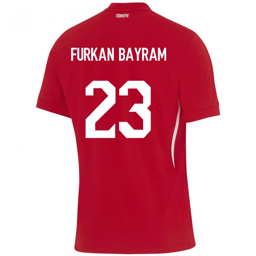 Niño Camiseta Turquía Mert Furkan Bayram #23 Rojo 2ª Equipación 24-26 La Camisa Argentina