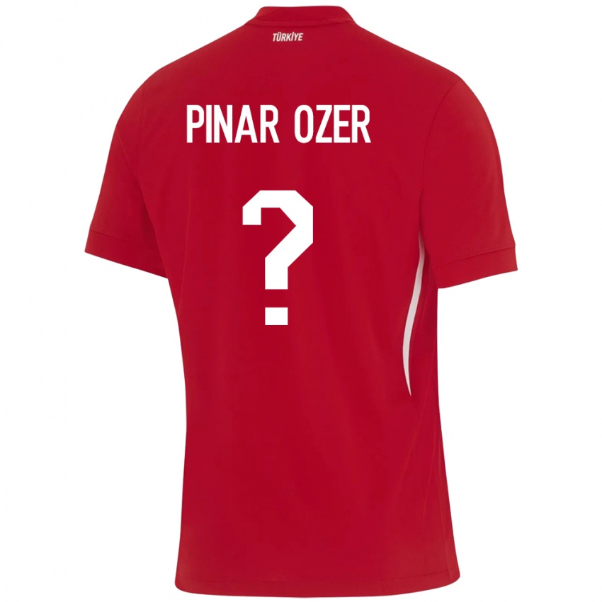 Niño Camiseta Turquía Senem Pınar Özer #0 Rojo 2ª Equipación 24-26 La Camisa Argentina