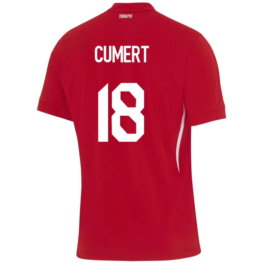 Niño Camiseta Turquía Ecem Cumert #18 Rojo 2ª Equipación 24-26 La Camisa Argentina